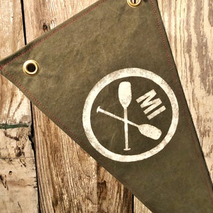 Oars Paddle Canvas Pennant - ANY STATE