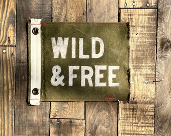 WILD & FREE Canvas Flag Pennant