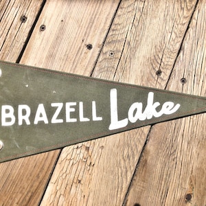 CUSTOM Lake Pennant GREEN canvas image 3