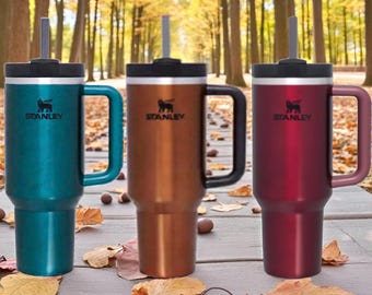 Stanley Glow Collection - Personalized Laser Engraved 40oz H2.0 Quencher Flowstate Tumbler - Balsam Glow, Maple Glow, Rosewood Glow