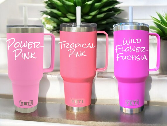 YETI - Personalized Laser Engraved 42oz Rambler Straw Mug - Choose