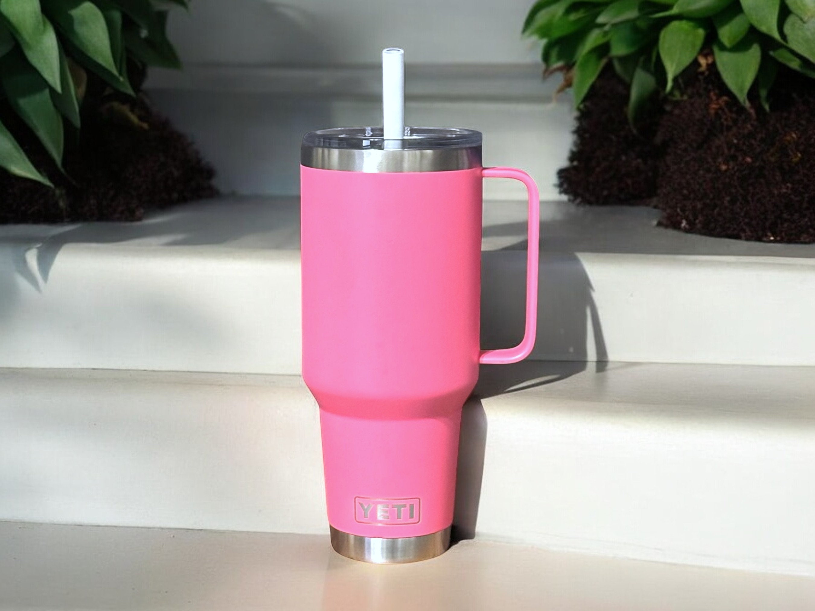 YETI - Personalized Laser Engraved 42oz Rambler Straw Mug - Choose