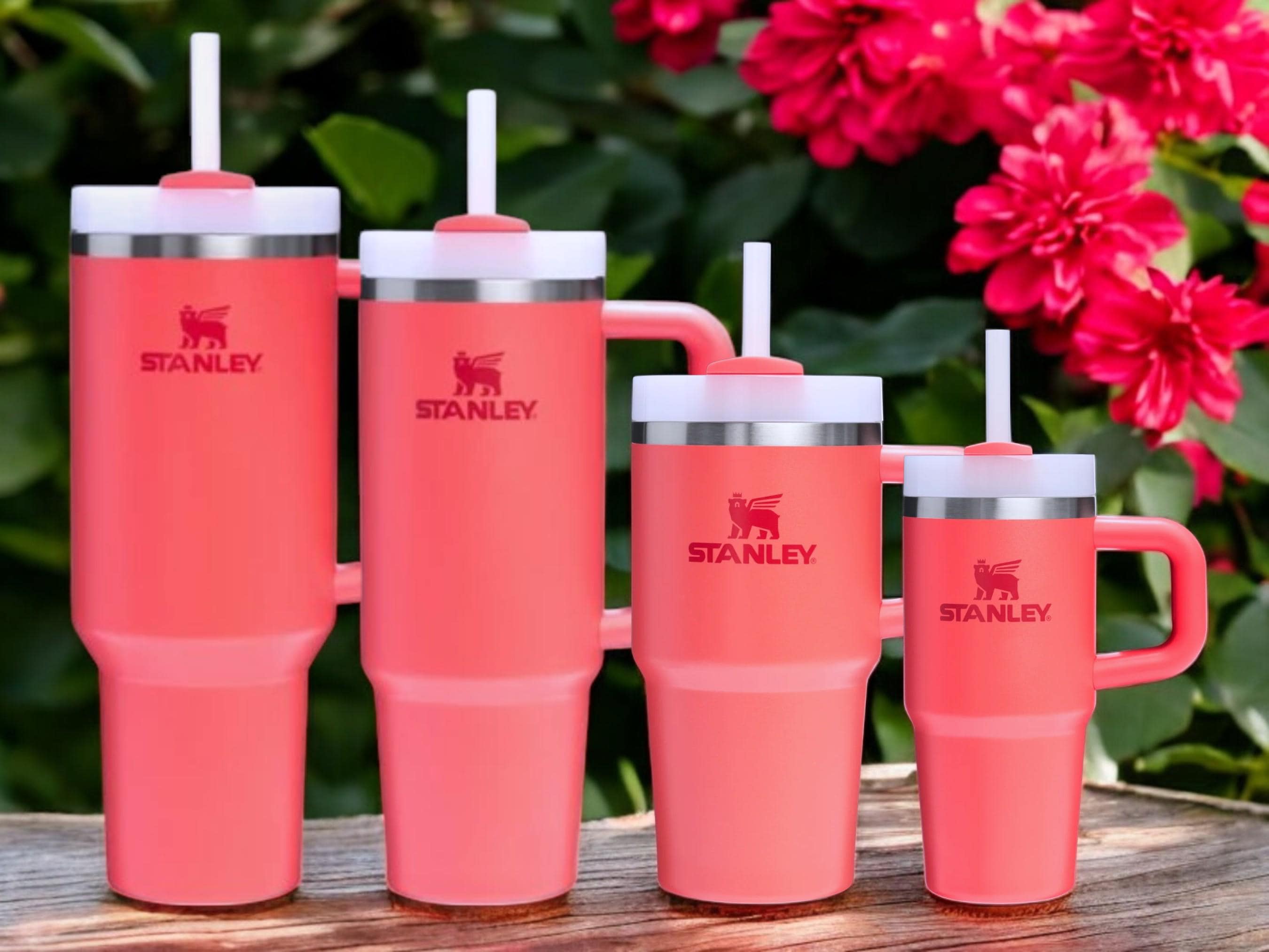 Stanley Hot Coral - Personalized Laser Engraved 40oz, 30oz, 20oz