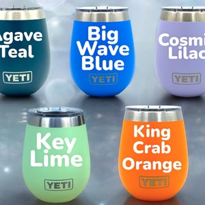 Personalized Laser Engraved YETI 10oz Wine Tumbler - Choose a Color!!
