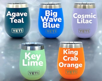 YETI - Personligt lasergraverat 28 cl vinglas - Välj en färg!!
