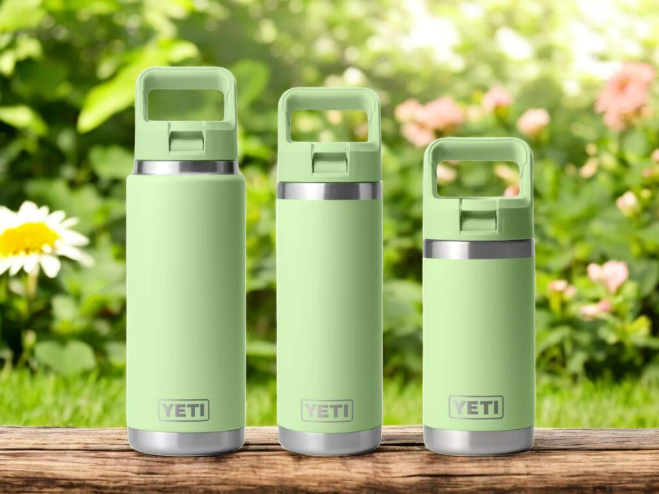 Personalized Laser Engraved YETI 26oz, 18oz, and 12oz Jr. Rambler Bottle - Key Lime - Back to School, Water bottle