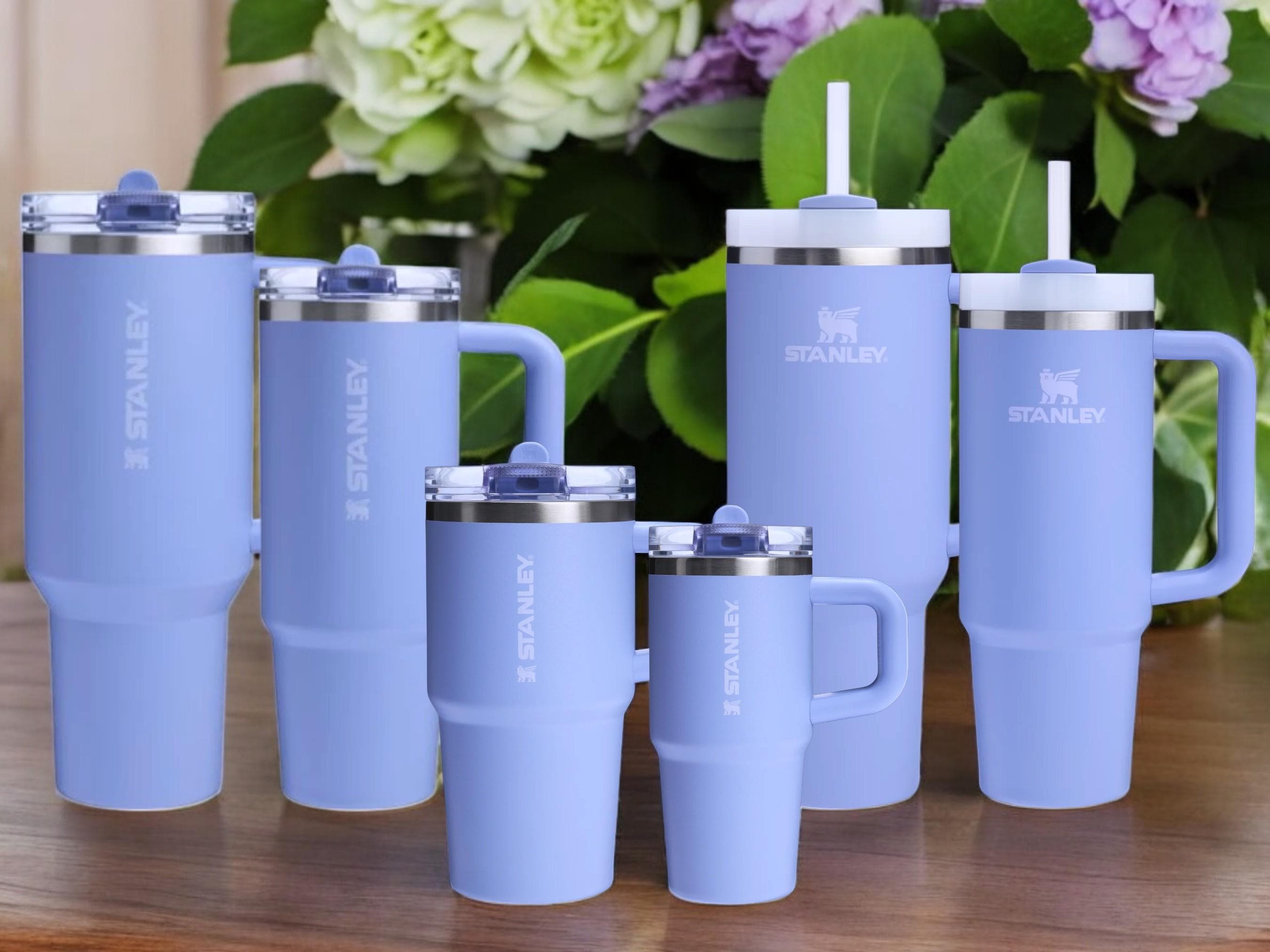 Stanley - Personalized Laser Engraved 40oz & 30oz Quencher Flowstate Tumbler or 40oz, 30oz, 20oz, or 14oz ProTour Tumbler - Hydrangea