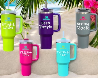 Stanley Heat Wave Collection - Personalized Laser Engraved 40oz Quencher H2.0 Flowstate Tumbler - Choose a Color!!
