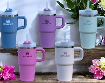Personalized Laser Engraved Stanley 20oz Quencher Flowstate H2.0 Tumbler with Handle - Choose a Color!!
