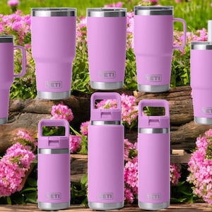 Tazza YETI personalizzata con incisione laser da 35 oz, 25 oz Rambler Straw, Tumbler da 30 oz o 20 oz, tazza Stronghold da 20 oz, bottiglia da 26, 18, 12 oz - Desert Bloom
