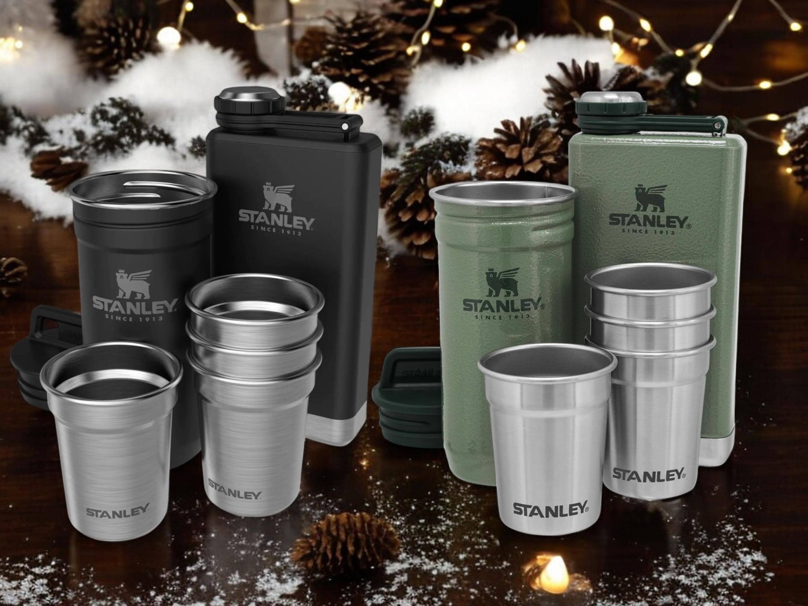 Stanley Adventure Flask & Nesting Shot Glass SET or Shot Glasses