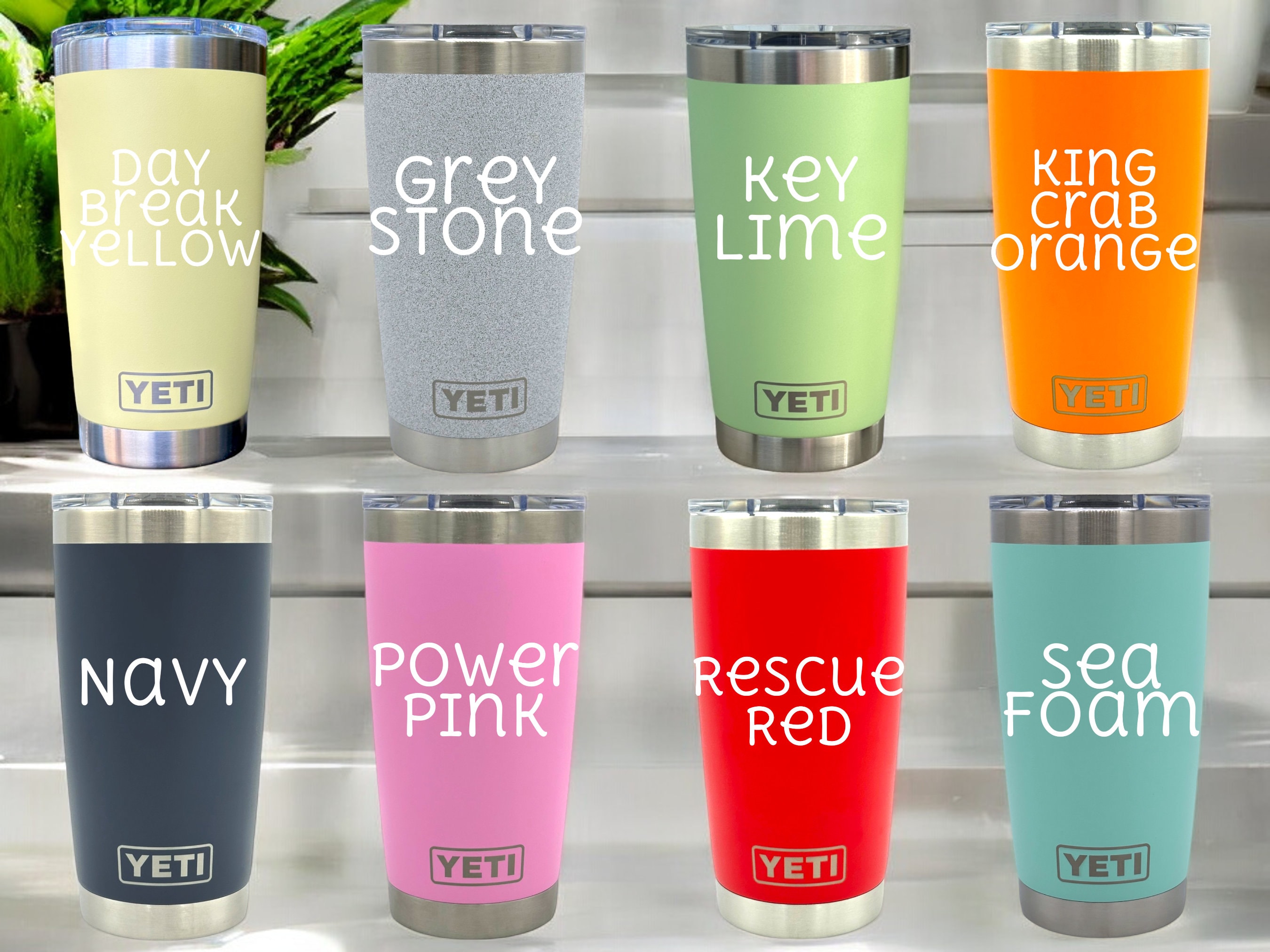 Drinkware Yeti Customized Tumbler YETI Personalized Laser Engraved YETI  20oz Rambler Tumbler Choose A Color!!