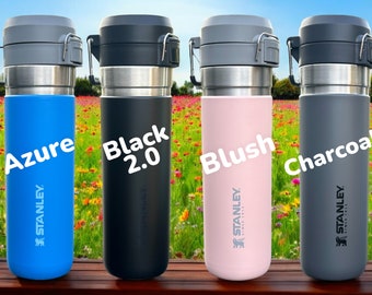 Stanley - Personalized Laser Engraved 24oz Quick Flip Go Water Bottle - Choose a Color!!