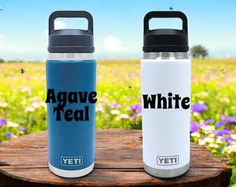 YETI - Personalized Laser Engraved 26oz Rambler Bottle (Chug Cap) - Choose a Color!! - Back to School, Water bottle