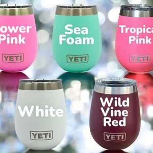 Personalized Laser Engraved YETI 10oz Wine Tumbler - Choose a Color!!