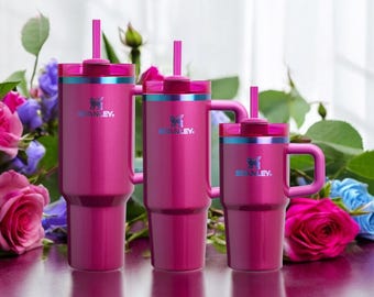 Stanley Berry Truffle (Chroma) - Personalized Laser Engraved 40oz, 30oz, 20oz Quencher Flowstate Tumbler - Valentine&#39;s Day!!