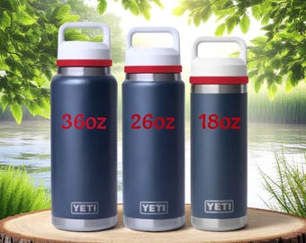 Botella YETI Jr. Rambler personalizada con grabado láser de 36 oz, 26 oz y 18 oz - Azul marino - 4 de julio, Patriótica - Vuelta al cole