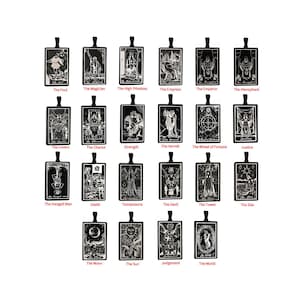 Schwarz Titan Stahl Tarot Karte Anhänger, Tarot Karte Charme, Sonne Mond Tarot Halskette, Amulett, Halsketten Anhänger machen, DIY Schmuck, 24 * 46 mm