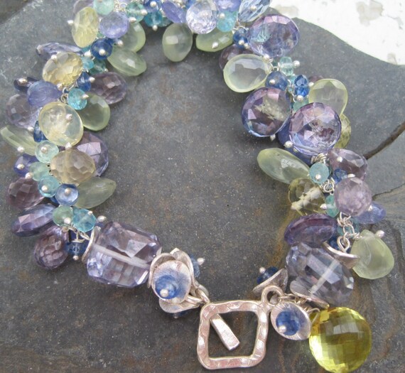 Tanzanite Bracelet, Apatite Bracelet, Prehnite bracelet, lemon quartz bracelet, Blue Quartz bracelet, Kyanite bracelet, gemstone bracelet