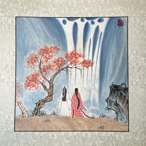 Chinese Landscape Painting Shan Shui Sumi-e Painting Portrait Chinese Painting Original Handpainted Chinese Art Couple Gift & Home Décor
