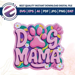 Mamá perruna SVG PNG, Mamá perruna floral bohemia PNG, Mamá perruna PNG, Amante de los perros PNG, Vida de mamá PNG, Perro coqueto PNG, Regalo del Día de la Madre, Camiseta de mamá PNG
