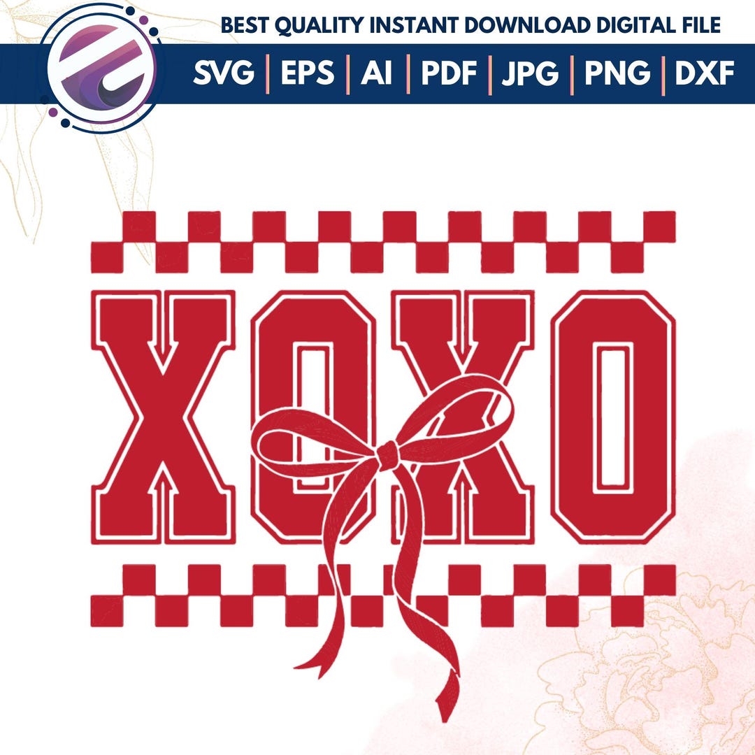 XOXO Svg Png, Valentine's Day Svg Png, Retro Valentine XOXO Svg Png ...