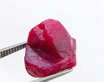 Natural Red Ruby Rough Gemstone: Uncut Burma Ruby