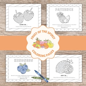 Fruit of the Spirit Coloring Pages + Dot Marker Set (Printable)
