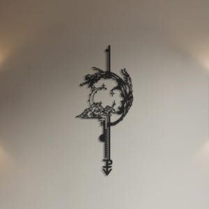 Decorazione murale in metallo a forma di luna e freccia, decorazione boho a forma di freccia, decorazione murale a mezzaluna, regalo moderno per la casa, idea regalo unica, decorazione murale in metallo, decorazione per il soggiorno