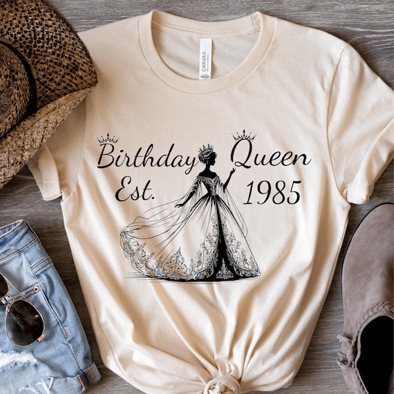 birthday queen shirt dress Birthday Crown Queen Oversized Sequin T-Shirt Dress