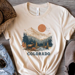 Maglietta Colorado, Maglietta retrò, Maglietta per escursioni sulle montagne del Colorado, Maglietta Colorado Lover, Maglietta per le vacanze in Colorado