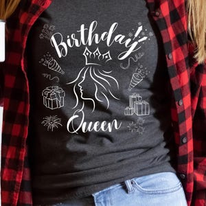 Geburtstag Königin Shirt Geschenk für Geburtstag Königin Geburtstag Königin Sweatshirt Niedlicher Geburtstag Pullover für Frauen Königin Geburtstagsgeschenk für ihr Shirt