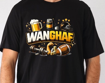Chemise WANGHAF, T-shirt d'argot Internet viral, T-shirt de sport amusant pour la fête, Streetwear style meme, T-shirt pour homme aux graphismes audacieux