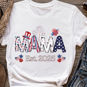 4th Of July Mama Shirt, American Mom Custom T-Shirt, Patriotic Mama Sweatshirt, Fourth Of July Gift, Independence Day Tee, Memorial Day Tee