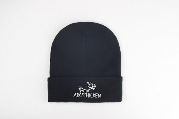 Arc'chicken Parody Beanie Hat Funny Gift for Boulderer/ski