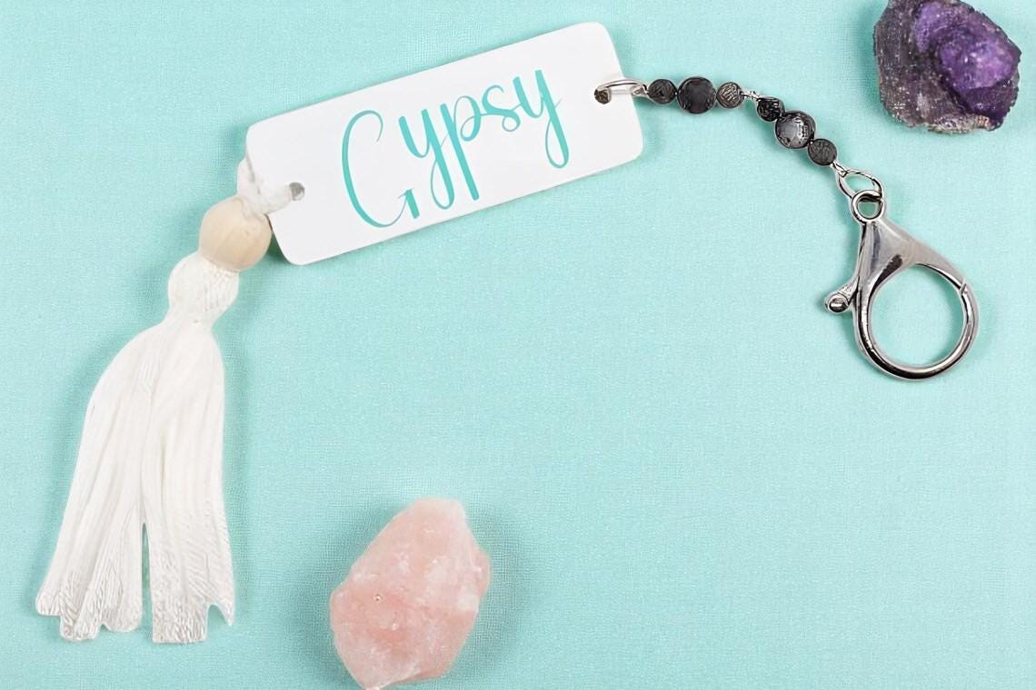 Gypsy Soul Beaded Tassel Purse Charm Key Ring - Bohemian Handmade Accessories, Boho Keychain, Tassel Keychain, Boho Chic, Beaded Keychain
