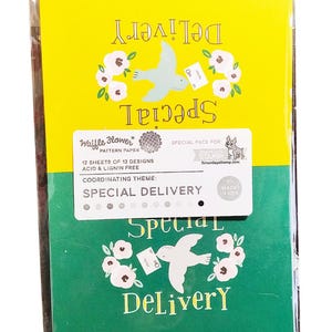 Lotto di carta per album con motivi per consegne speciali, carta per la creazione di biglietti, carta per diario spazzatura, carta artigianale, carta per neonati, annuncio di nascita