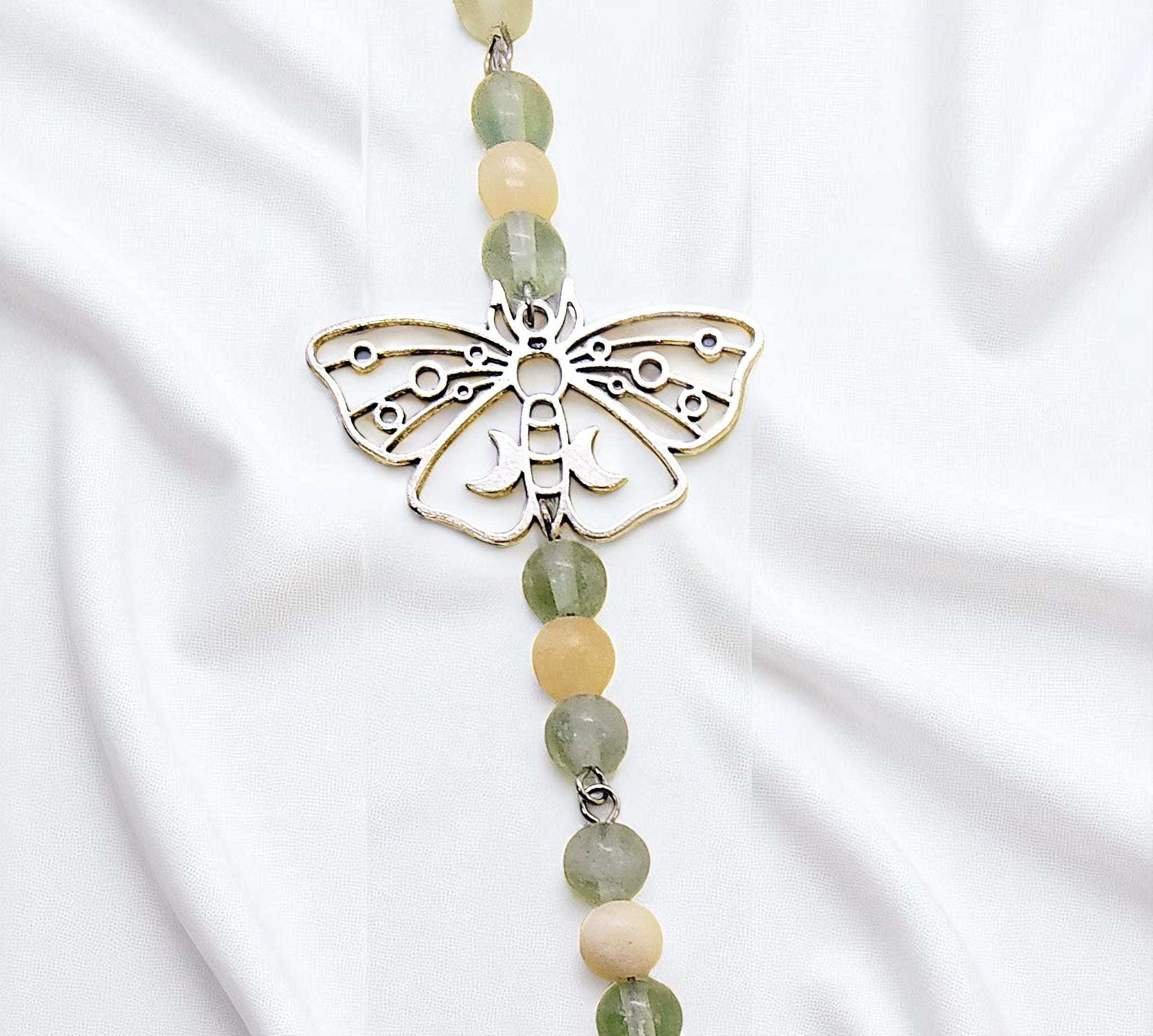 Beaded Green Gem Hanging Crystal Prism Suncatcher, Patio Decor, Garden Decor, Crystal Sun Catcher, Garden Art, Window Prism, Outdoor Decor - Thumbnail 2
