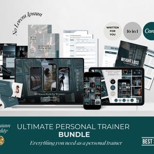 Personal Trainer Canva Template Kit: Kunden-Formulare, Social Media & Trainingspläne (digitaler Download)