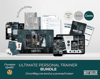 Personal Trainer Canva Template Kit: Client Forms, Social Media, & Workout Plans (Digital Download)