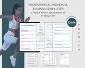Personal Trainer Templates: Contract, Invoice, Questionnaire (Canva Editable)