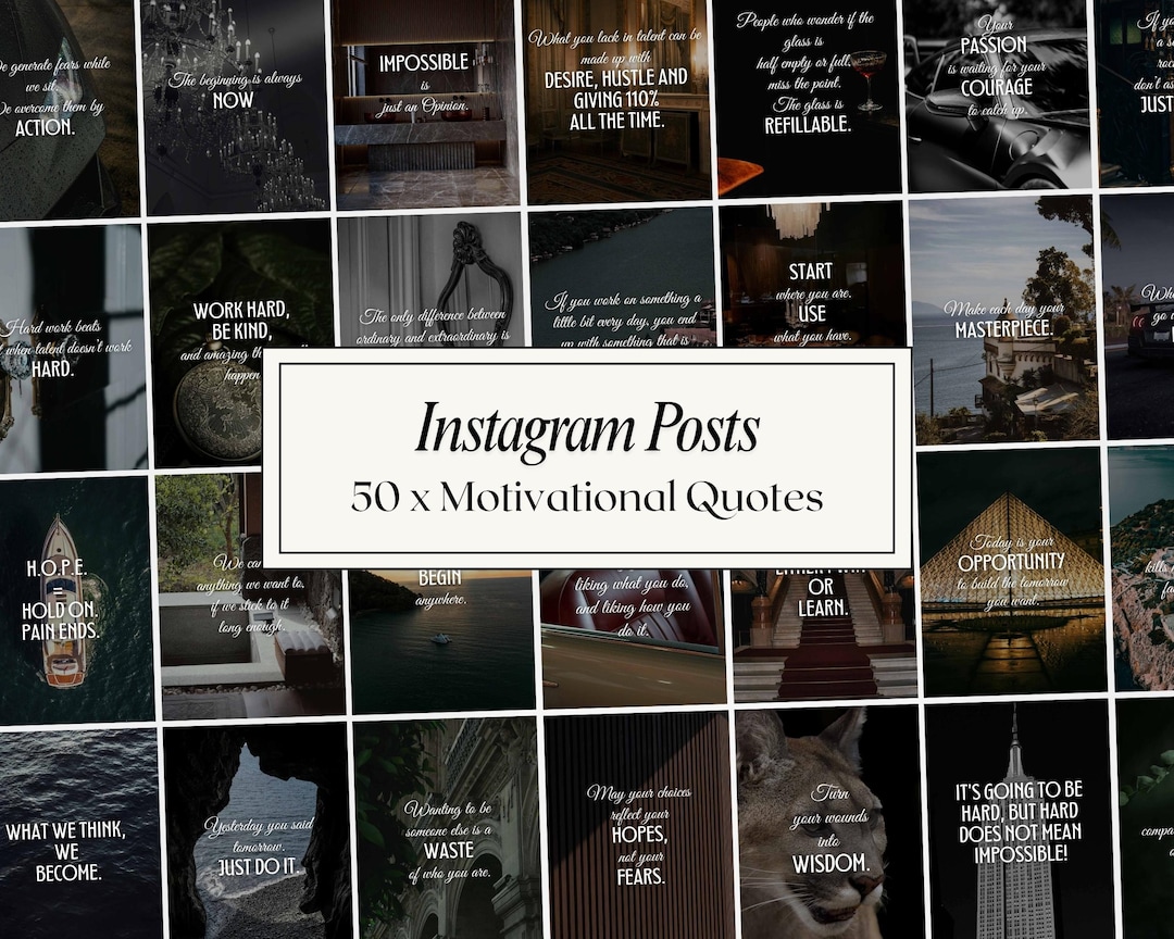 50 Motivational Instagram Posts Canva Templates | Quote Posts for ...