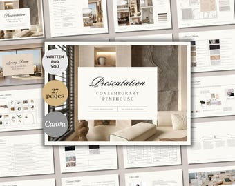 Interior Design Client Presentation Template: Modern Canva Project Proposal