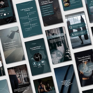 50 Ready-To-Post PERSONAL TRAINER Instagram Story Templates for Fitness Instructor Gym Instagram Template Fitness Templates Instagram Story