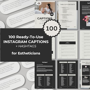 100 Instagram Captions for Estheticians + 120 Hashtags | Instagram Captions for Skincare Posts Social Media Captions Esthetician Captions IG