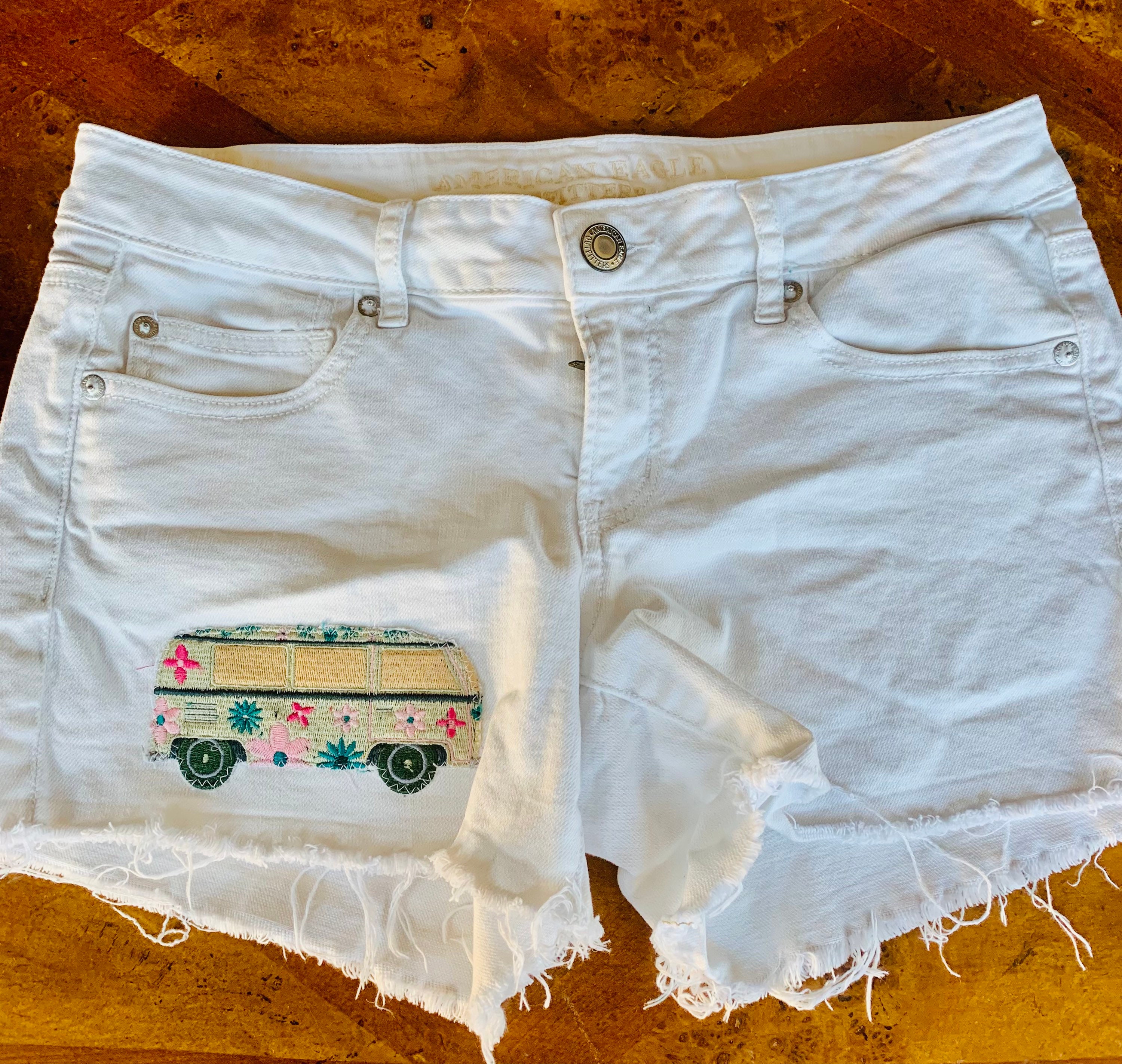 【U LAN】American Patch Dying Bermuda Pants American Patch Dying Bermuda Pants - ULAN | 60% - Asian