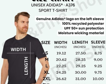 Adidas t shirt measurements sale