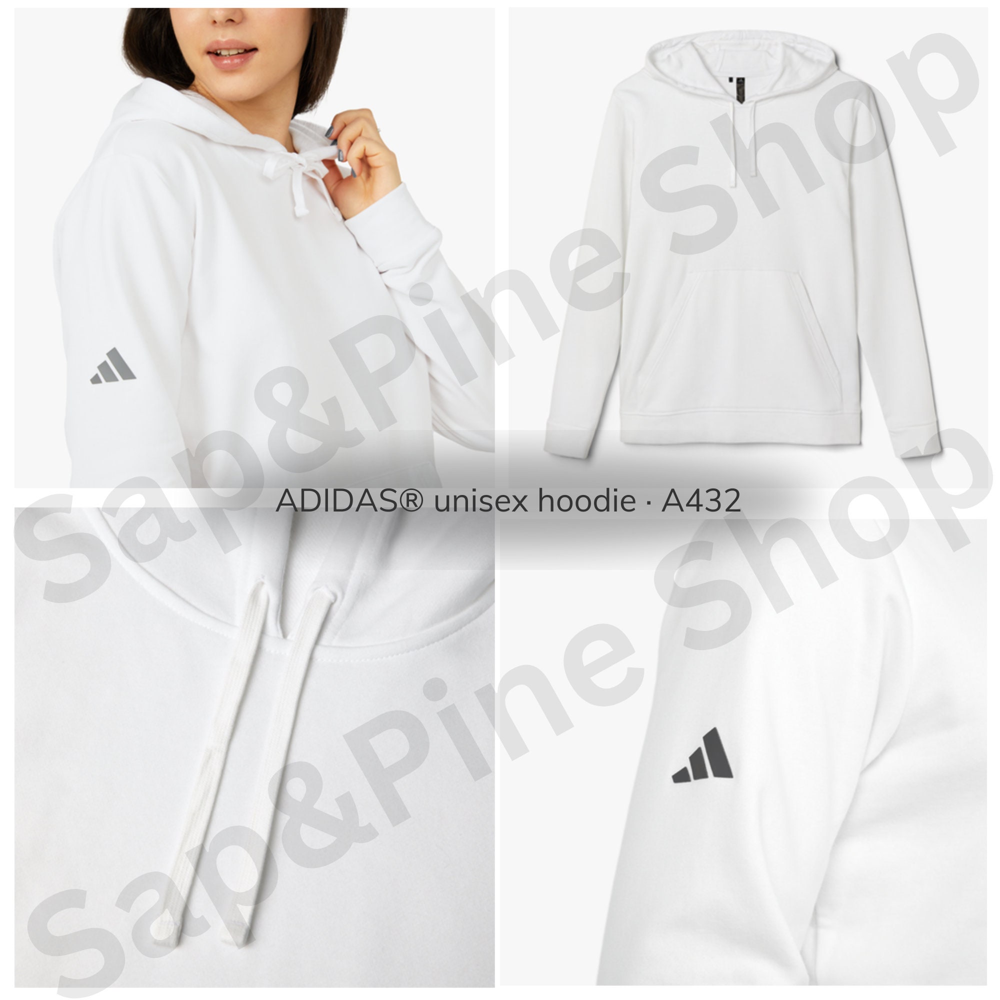 Digital Custom Adidas Unisex Fleece Hoodie Size Chart, Adidas A432
