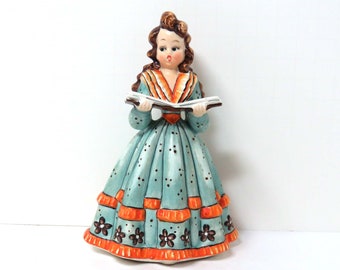 VTG Goebel NASHA Nascha Figurine/  'Girl Singing" Crown Mark Germany/ Music Lover