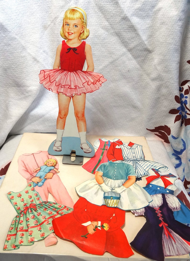 Vintage 1962 Magic Mary Magnetic Paper Doll with Orig Stand in | Etsy